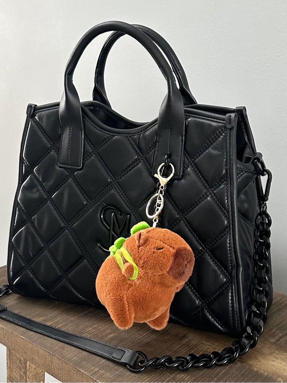 Bag Charm Capybara Plush Keychain with Turtle Backpack  Brand New